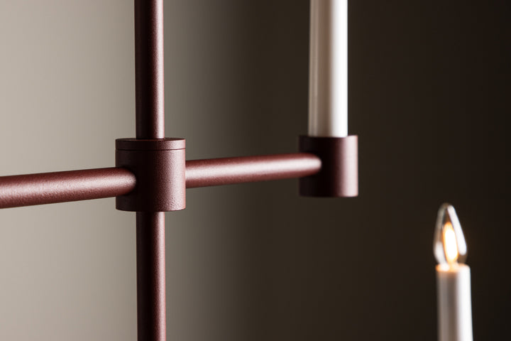 Avoriaz Adventsljusstake Röd