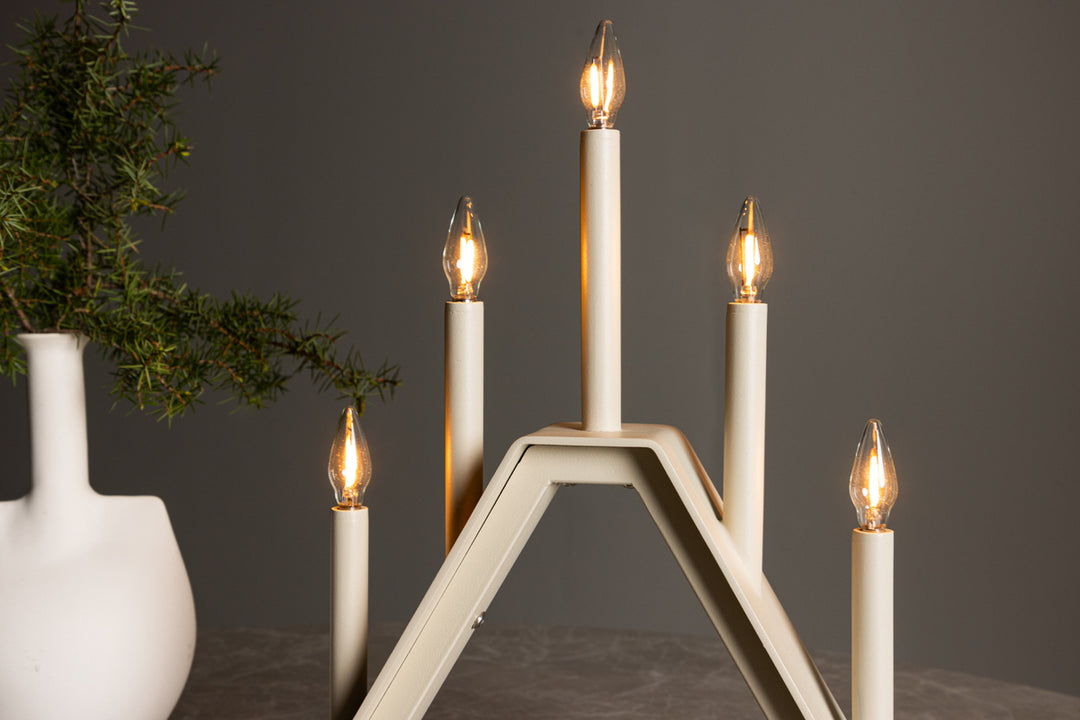 Åre Adventsljusstake 32x36 Beige