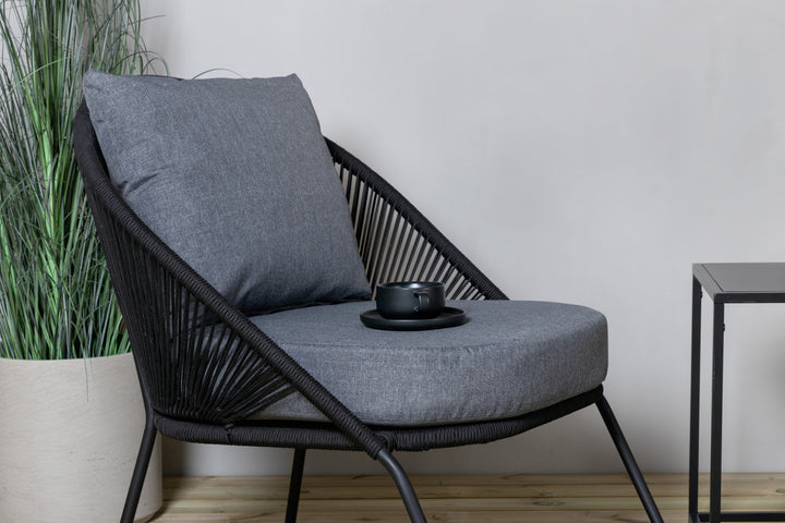 Lindos Loungefåtölj Svart