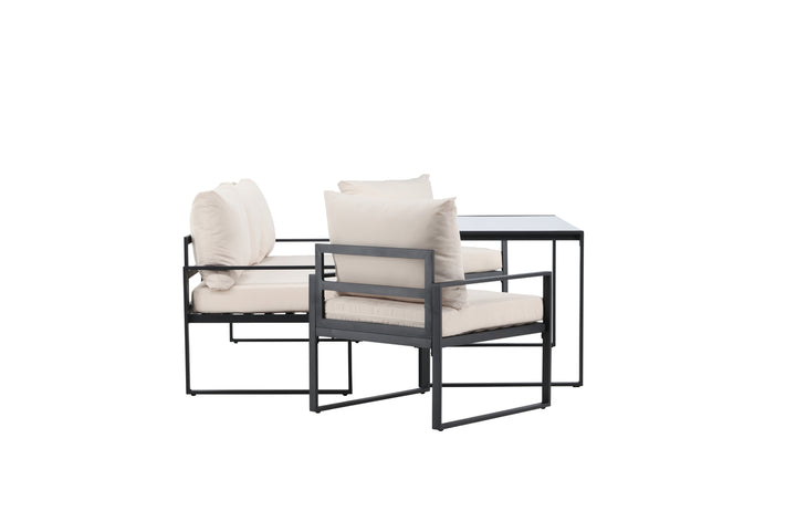 Catania Soffgrupp Svart/Beige