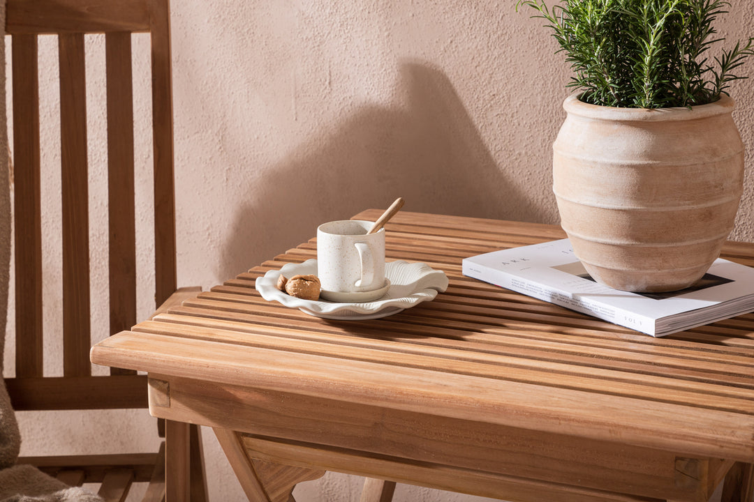 Ghana & Kenya Cafebord Natur + Positionsstolar Natur