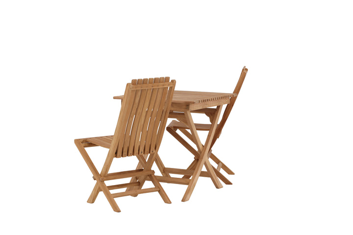 Ghana Matstolar Guld + Cafebord Natur