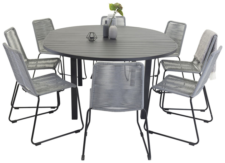 Marbella & Lindos Rund Matgrupp grå