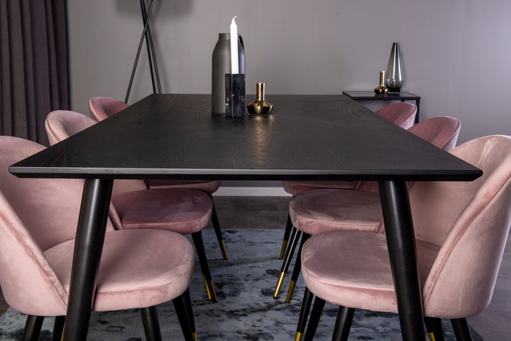 Dipp & Velvet Matgrupp Svart/Gammelrosa