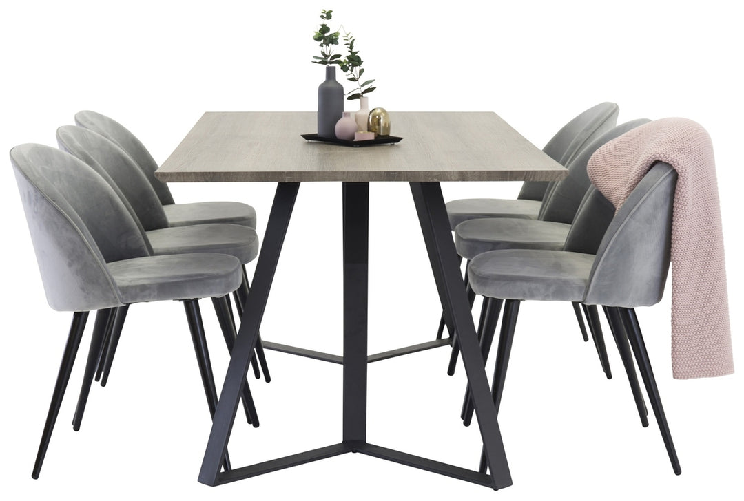 Velvet & Marina Matgrupp Ljusgrå