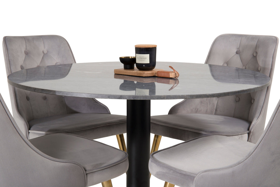 Estelle & Velvet Deluxe Matgrupp Grå