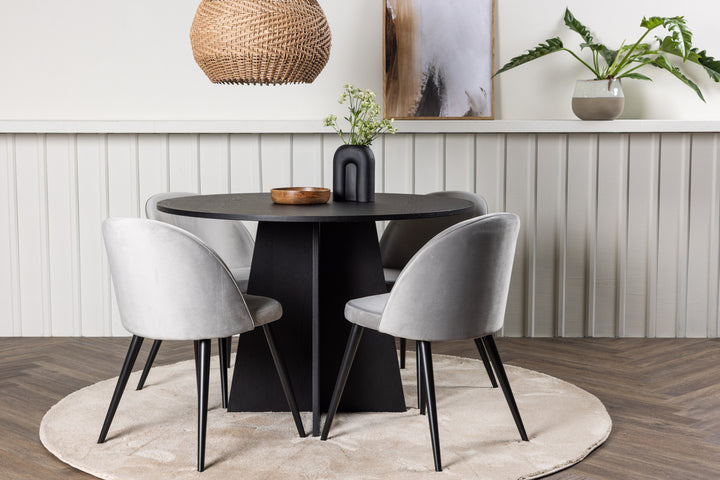 Velvet & Bootcut Matgrupp Grå/Svart