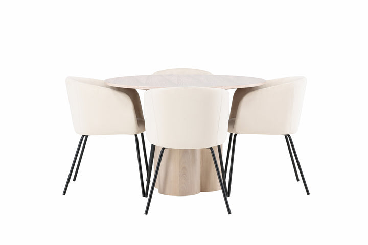 Berit & Olivia Matgrupp Beige/Vitputsad