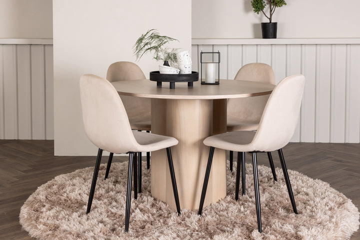 Polar & Olivia Matgrupp Beige/Vitputsad