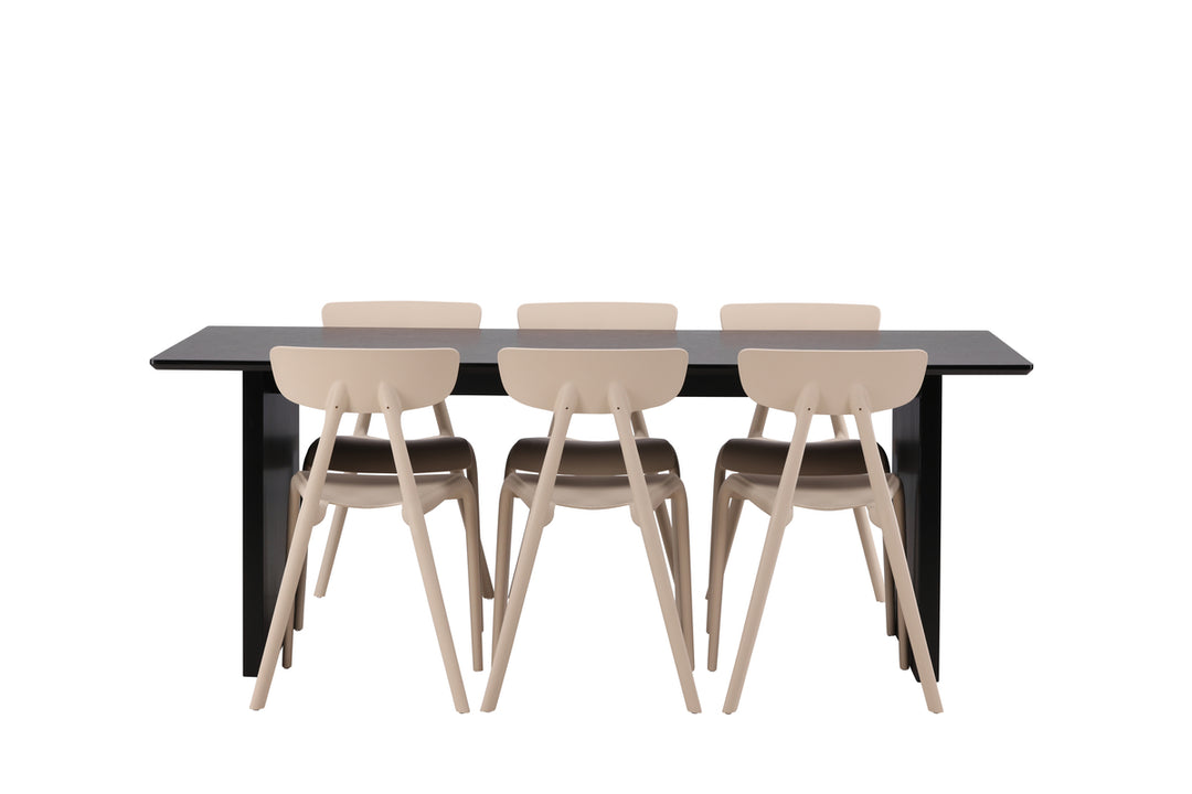 Ursholmen & Vail Matgrupp 2-pack Beige/Svart