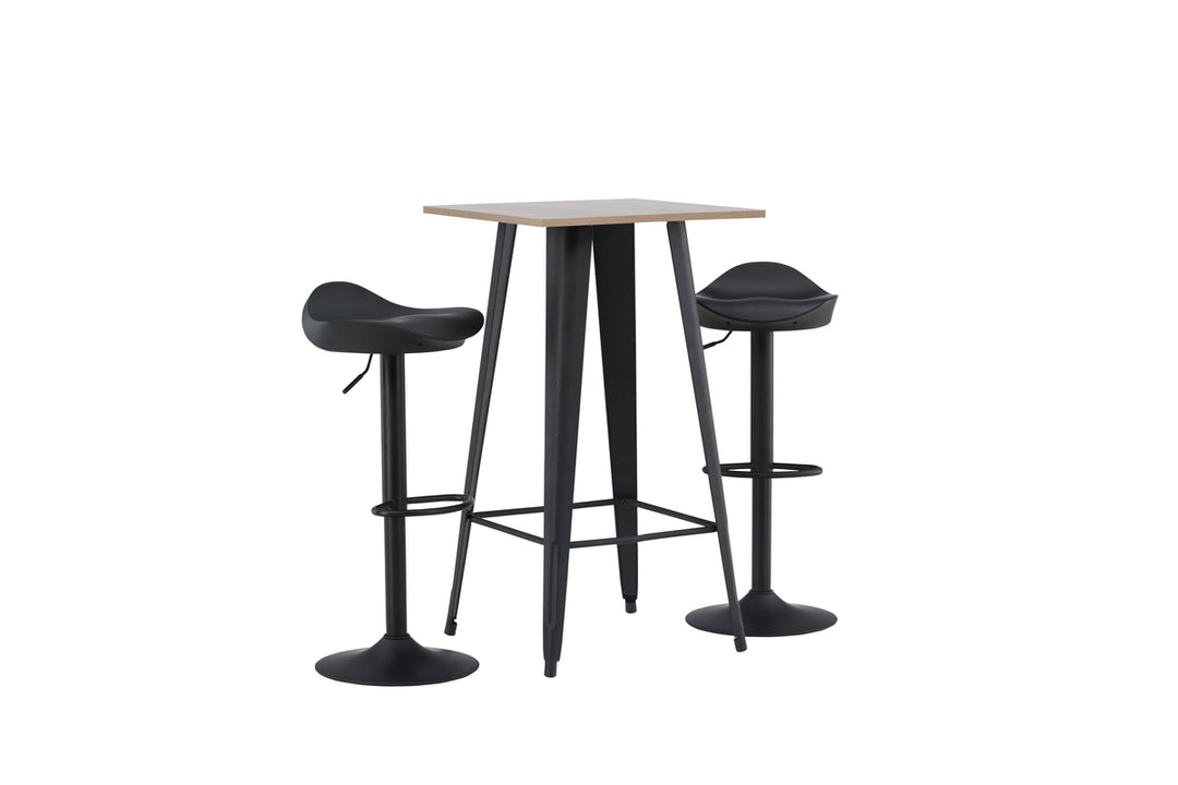 Tempe & Adesto Barbord + Barstolar Svart