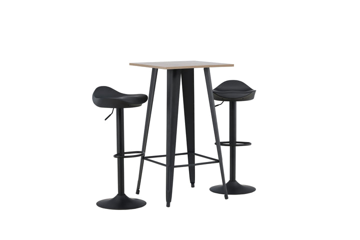 Tempe & Adesto Barbord + Barstolar Svart