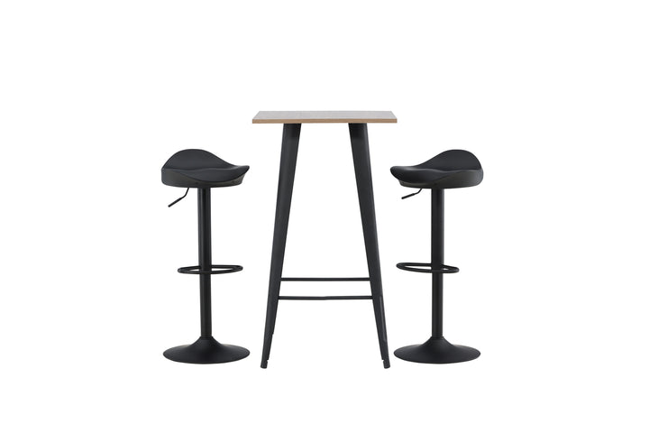 Tempe & Adesto Barbord + Barstolar Svart