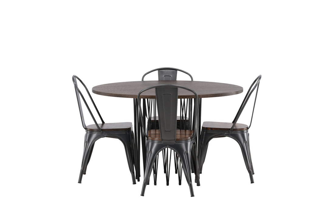 Tempe & Stone Matgrupp Valnöt/Mocka