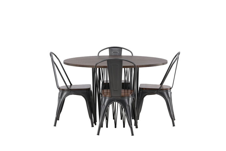 Tempe & Stone Matgrupp Valnöt/Mocka