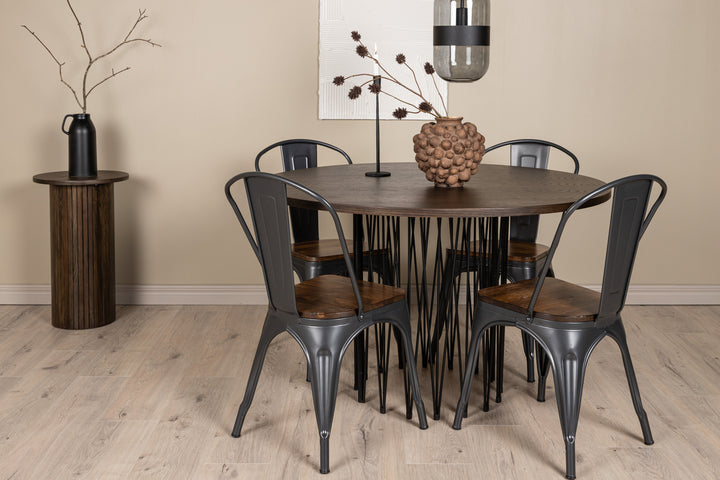 Tempe & Stone Matgrupp Valnöt/Mocka