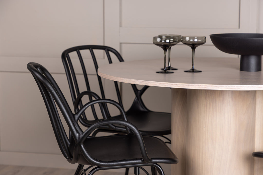 Dyrön & Olivia Matgrupp Svart/Vitputsad