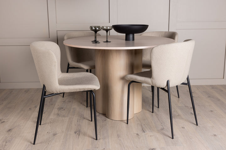 Modesto & Olivia Matgrupp Beige/Vitputsad