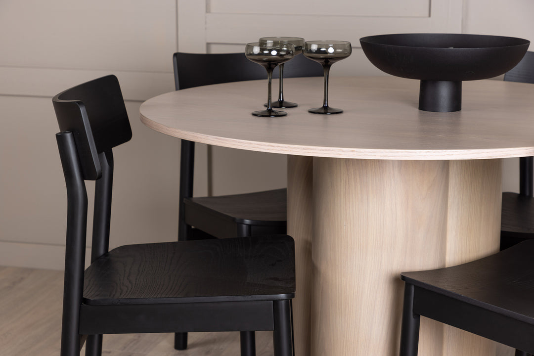 Montros & Olivia Matgrupp Svart/Vitputsad