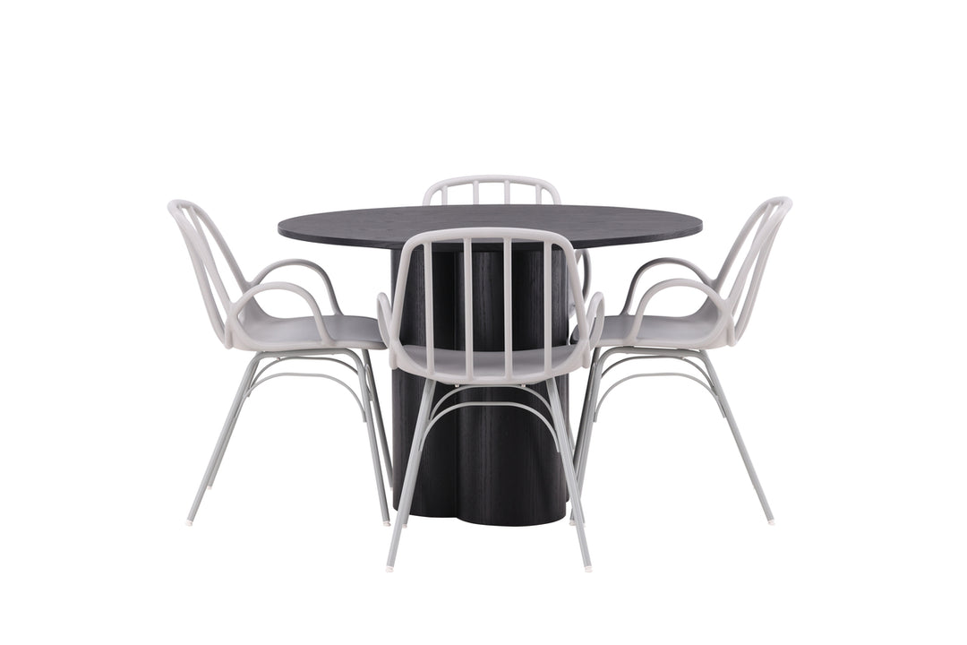 Dyrön & Olivia Matgrupp Ljusgrå/Svart