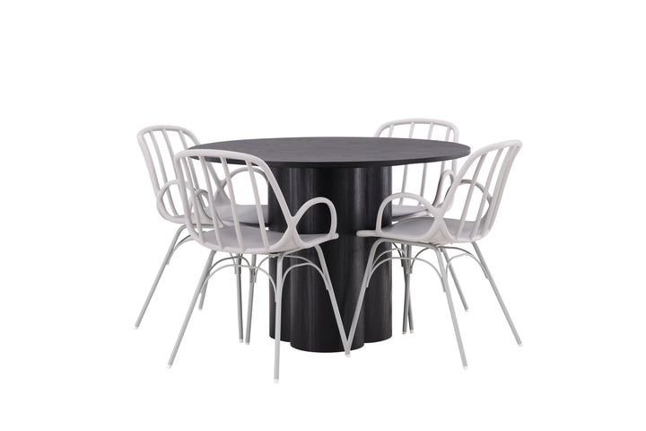 Dyrön & Olivia Matgrupp Ljusgrå/Svart