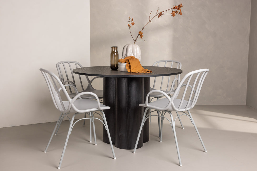 Dyrön & Olivia Matgrupp Ljusgrå/Svart