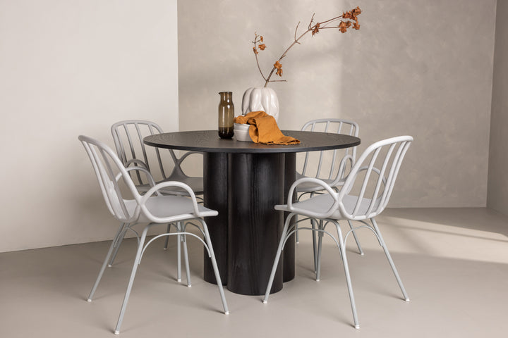 Dyrön & Olivia Matgrupp Ljusgrå/Svart