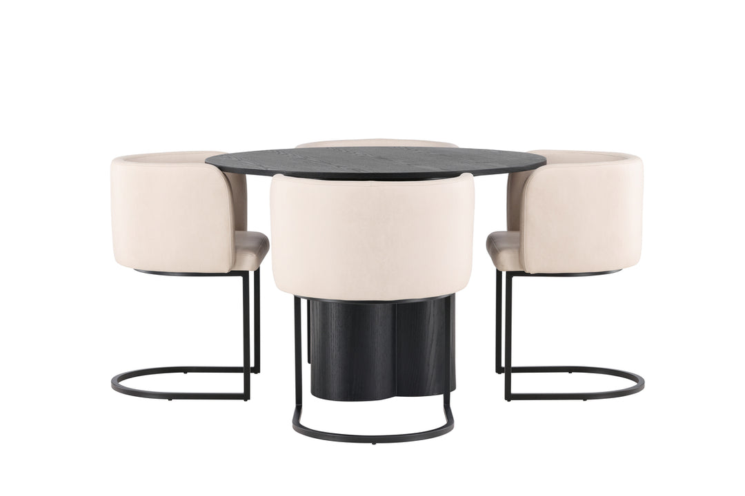 Olivia & Simrishamn Matgrupp Svart/Beige
