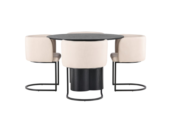 Olivia & Simrishamn Matgrupp Svart/Beige