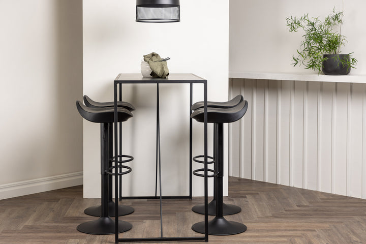 Brea & Adesto Barbord + Barstolar Svart