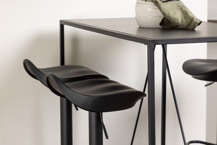 Brea & Adesto Barbord + Barstolar Svart