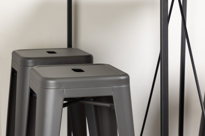 Brea & Tempe Barbord + Barstolar Mörkgrå