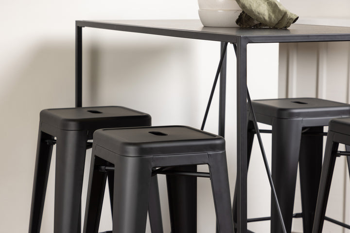 Brea & Tempe Barbord + Barstolar Svart