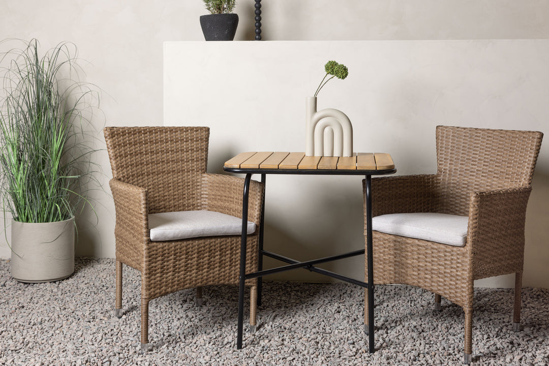 Malina & Holmbeck Matstolar Natur + Cafebord Natur