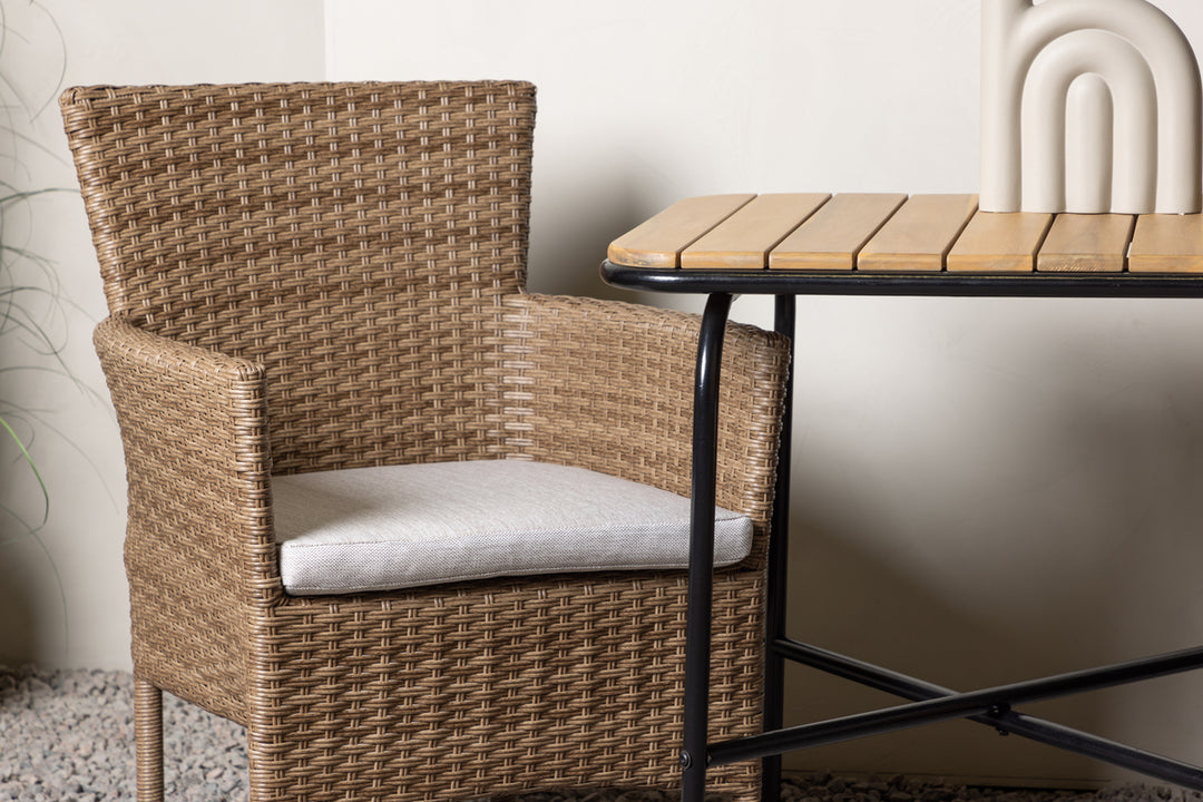 Malina & Holmbeck Matstolar Natur + Cafebord Natur