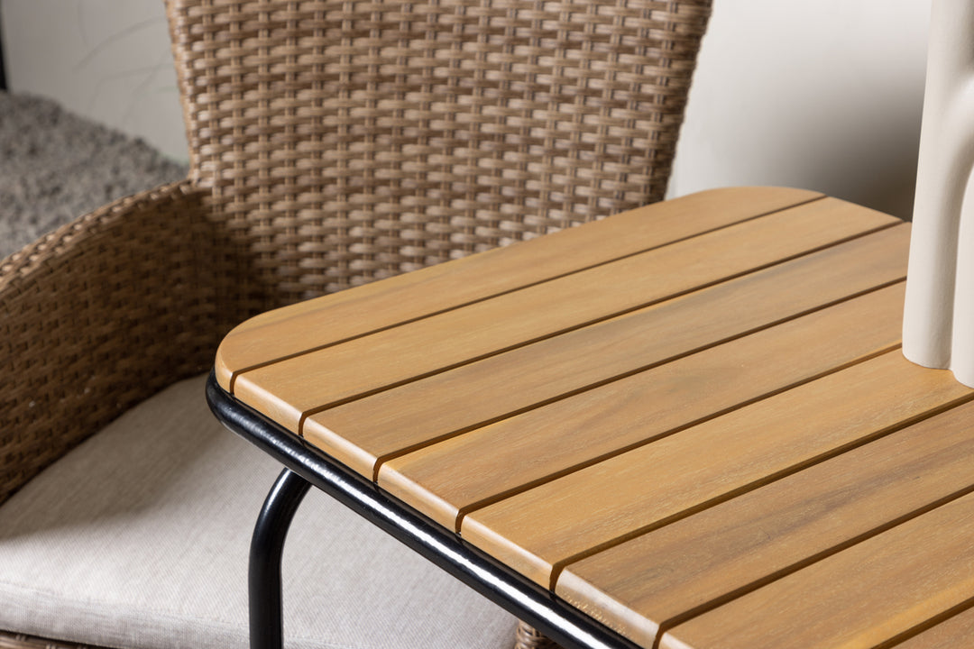 Malina & Holmbeck Matstolar Natur + Cafebord Natur