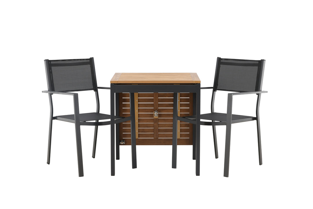 Copacabana & Diego Matstolar + Cafebord Svart