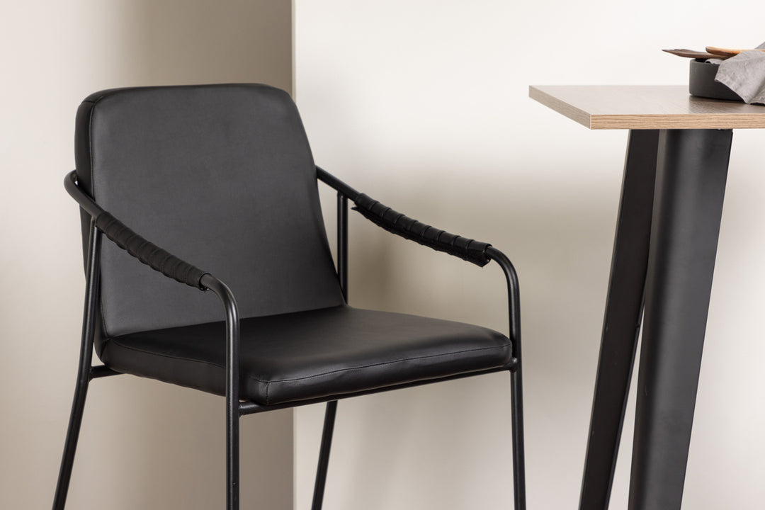 Tempe & Tvist Barbord + Barstolar Svart