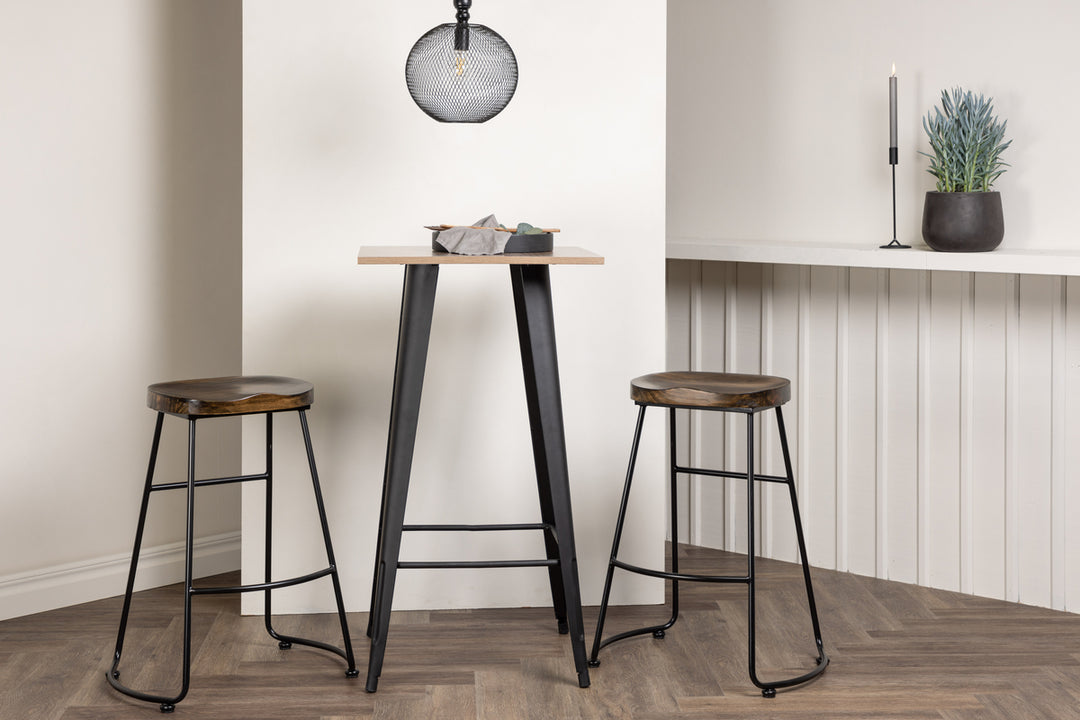Tempe & Ozark Barbord + Barstolar Svart