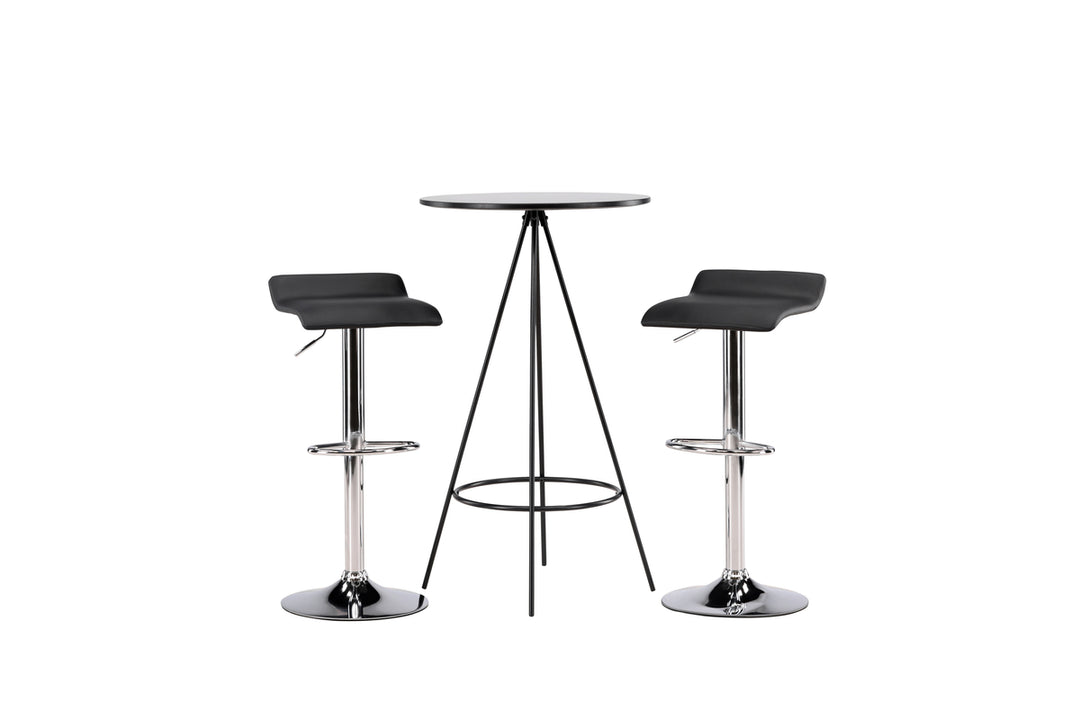Jonna & Bistro Barstolar + Barbord Svart