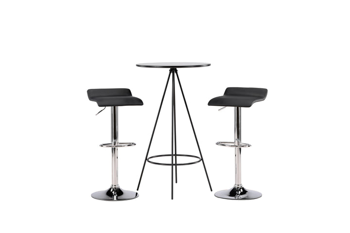 Jonna & Bistro Barstolar + Barbord Svart
