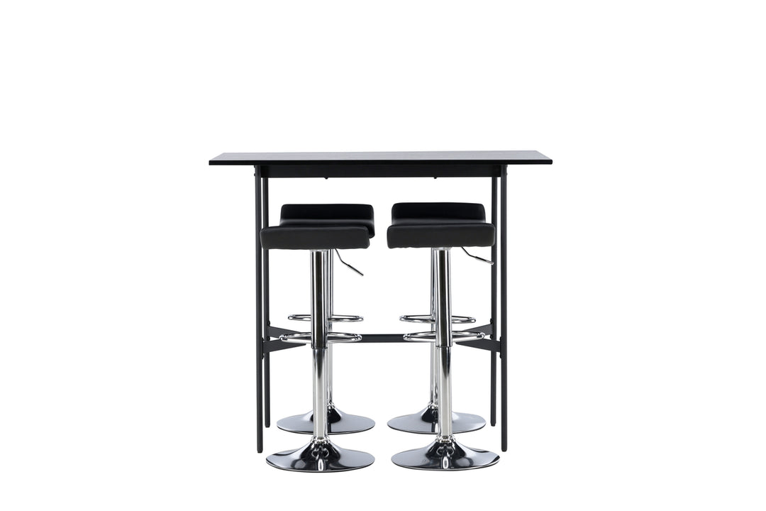 Rax & Jonna Barbord + Barstolar Svart