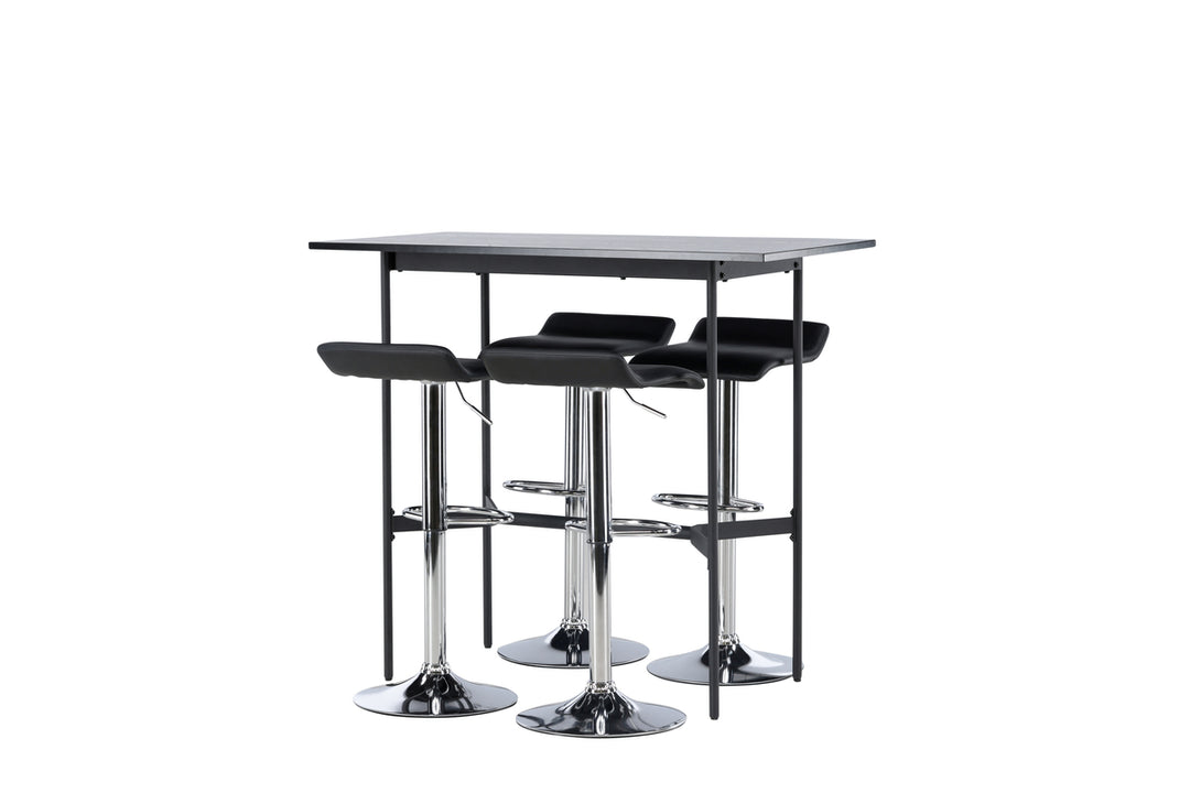 Rax & Jonna Barbord + Barstolar Svart