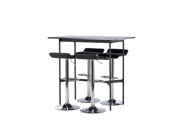 Rax & Jonna Barbord + Barstolar Svart