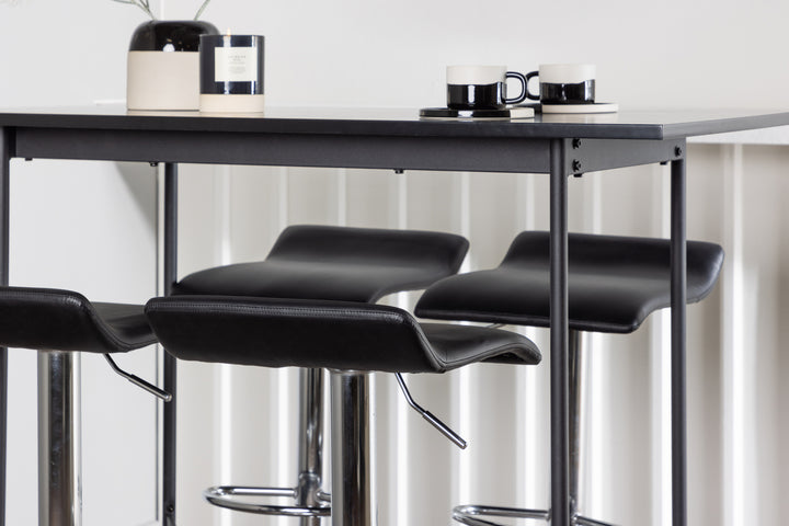 Rax & Jonna Barbord + Barstolar Svart