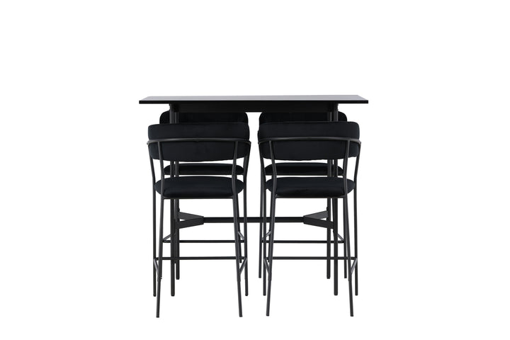 Rax & Lui Barbord + Barstolar Svart