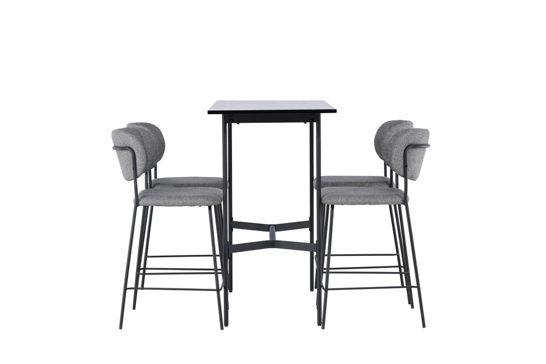 Rax & Bell Barbord + Barstolar Grå