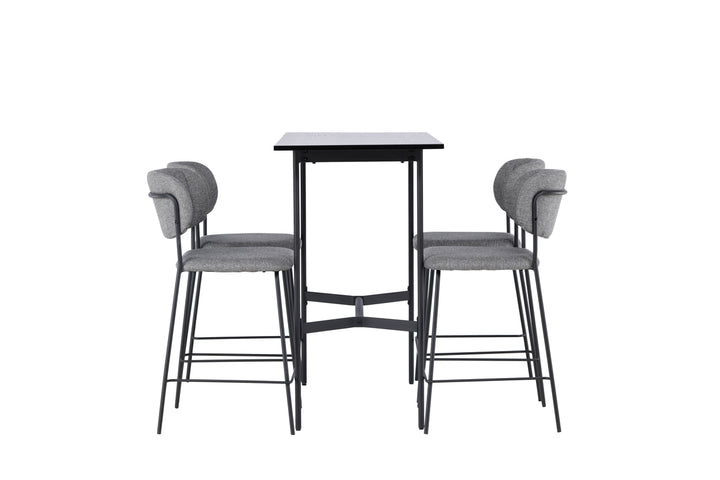 Rax & Bell Barbord + Barstolar Grå