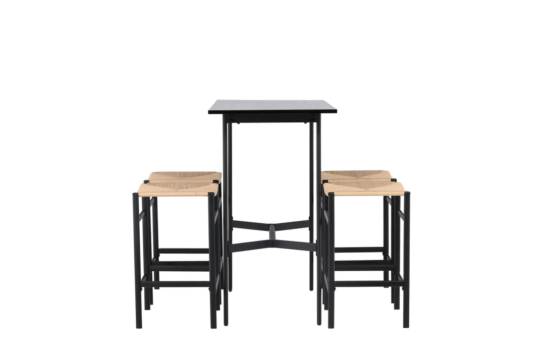 Polly & Rax Barstolar+ Barbord Svart