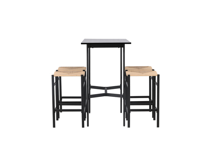 Polly & Rax Barstolar+ Barbord Svart